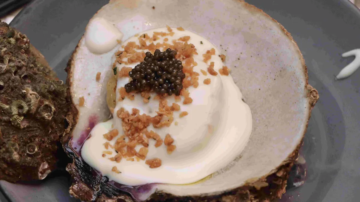 CONCHA OKA CONCHA MARGARITA QUESO PARMIGIANO REGGIANO DE 24 MESES Y CAVIAR