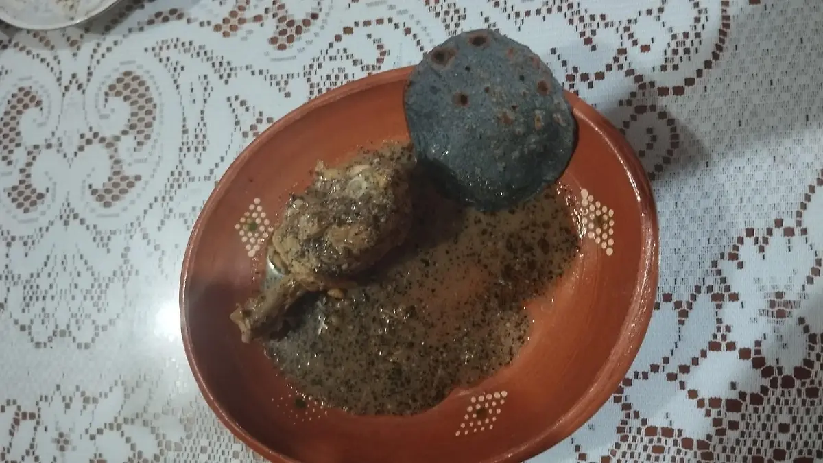 salsa macha con hormigas y pollo