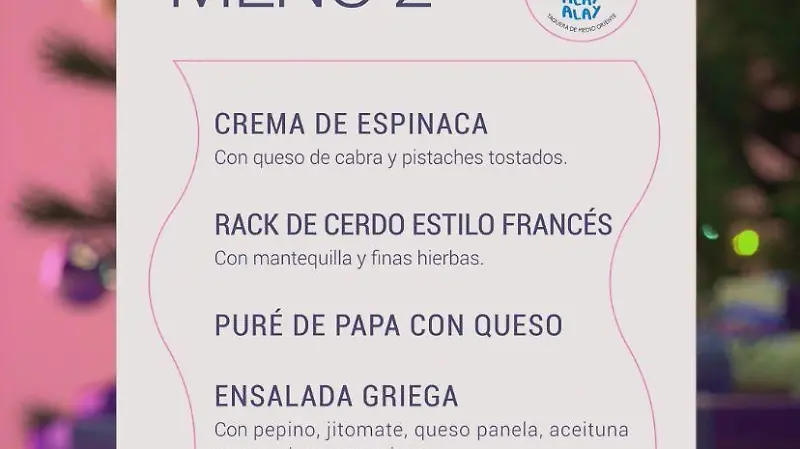 Alay Alay menú navideño 2