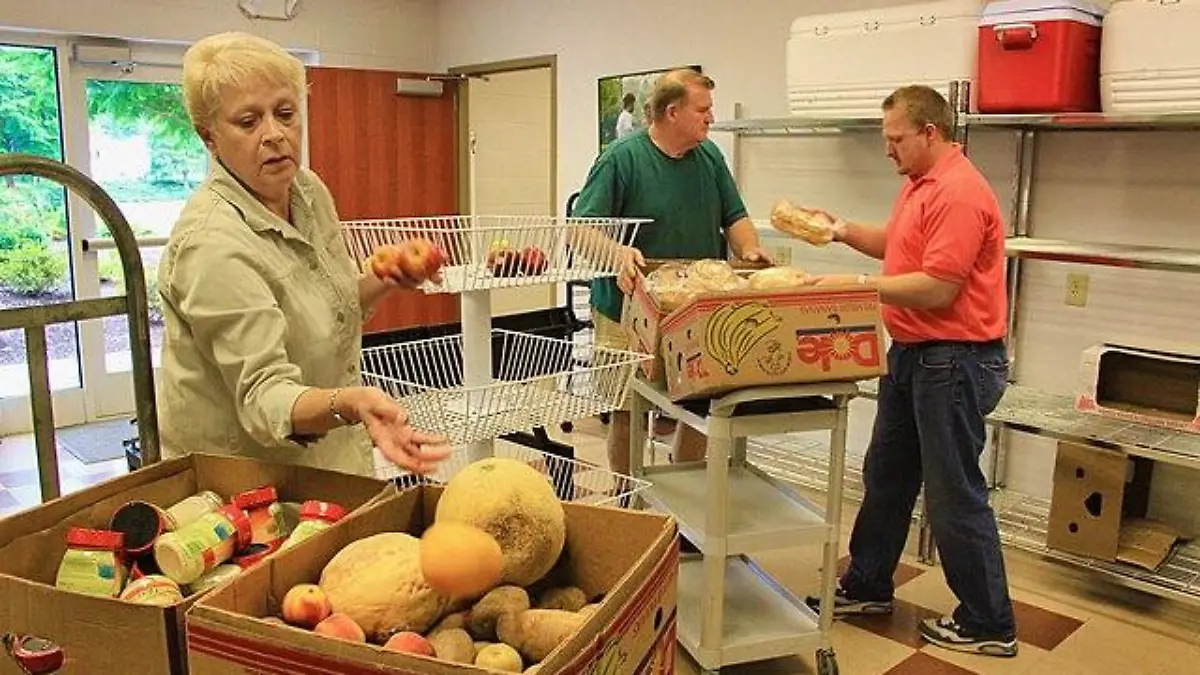 A food bank at Lee University in Cleveland Tennessee