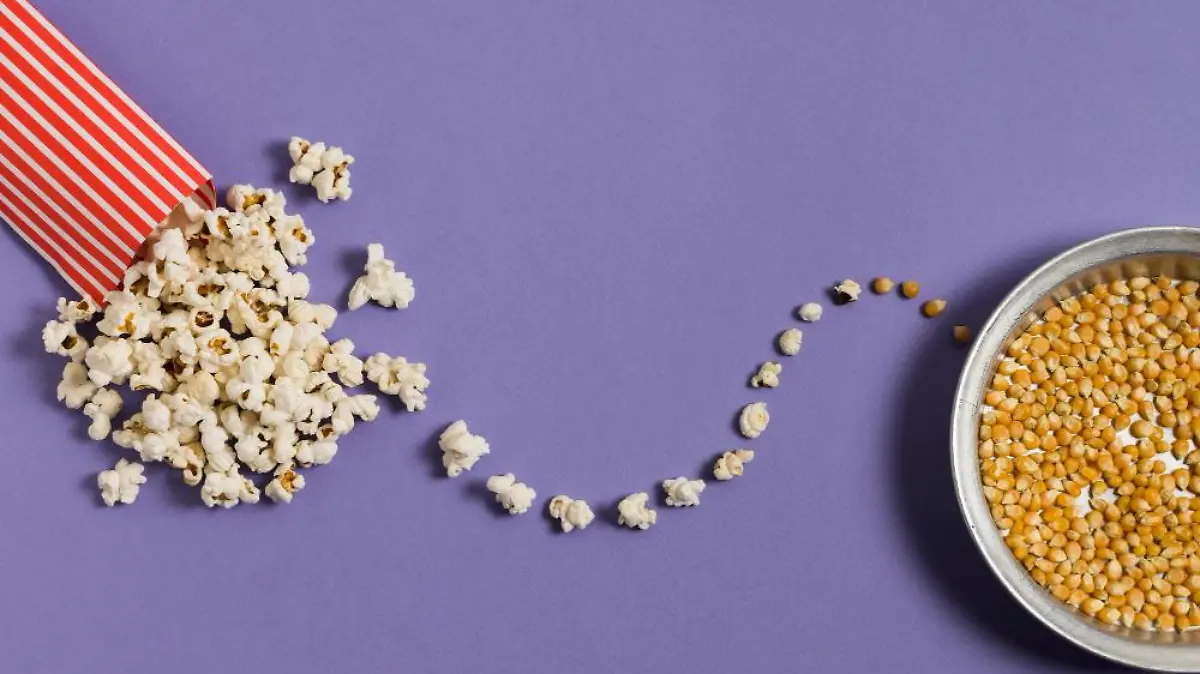 vista superior bpwl palomitas maiz