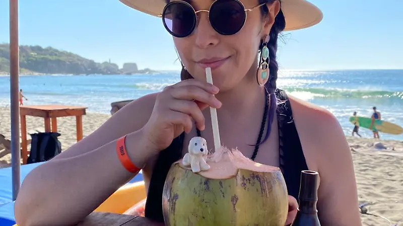 Tomar el té en la playa