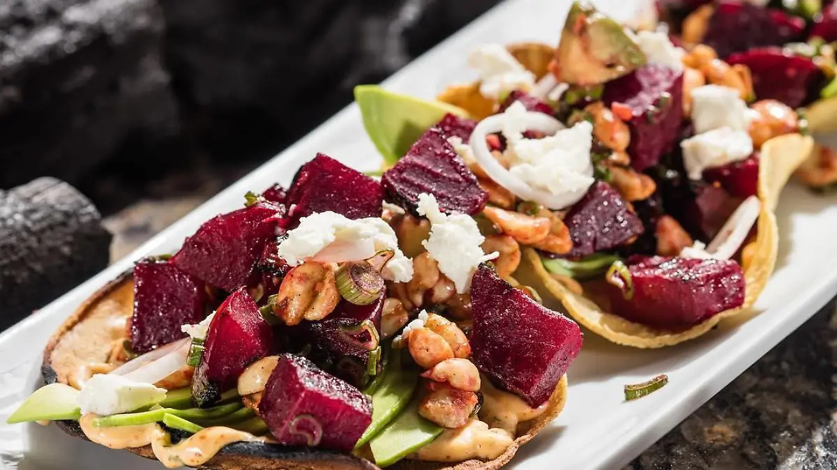 Tostadas de betabel