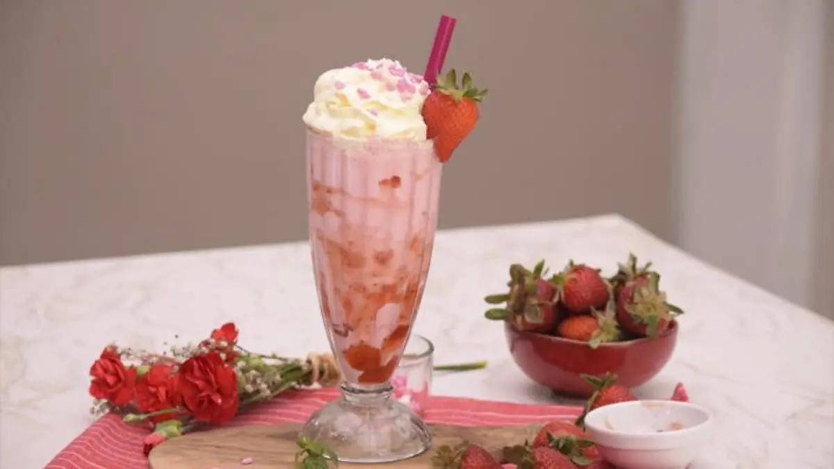 malteada de fresa