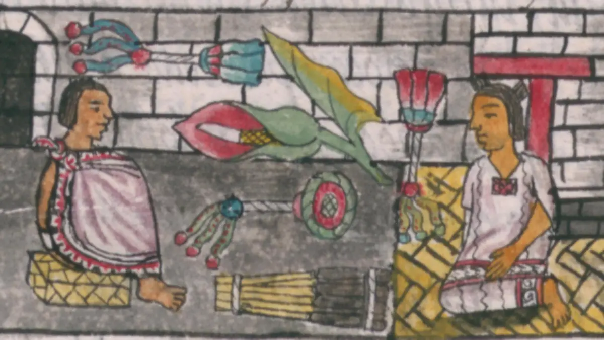 Florentine Codex Fol 33 flores incenciarios perfumes