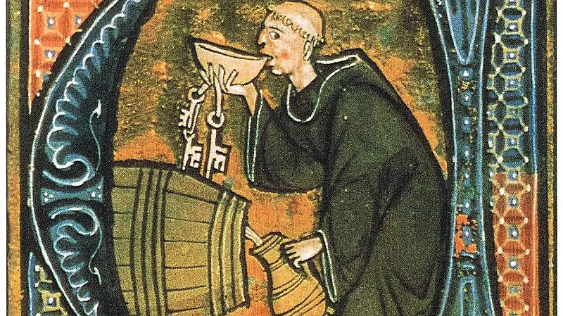 1095px Monk sneaking a drink