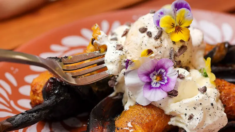 Plátano frito con jocoque 4