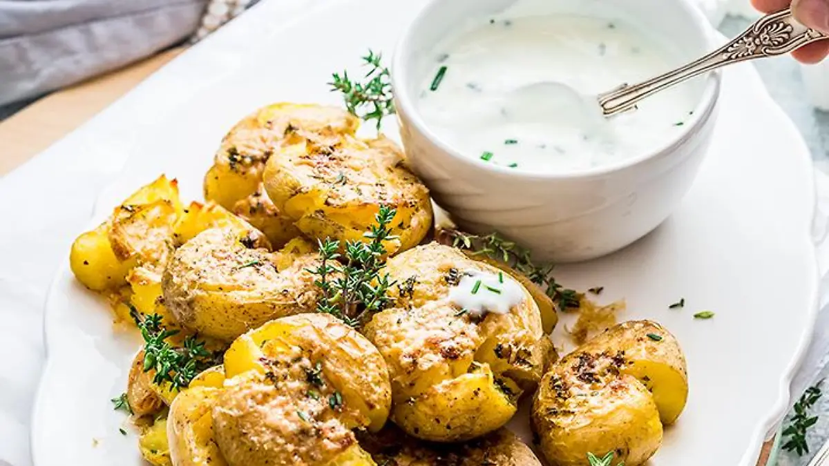 Pure de patatas con ajo y hierbas 2