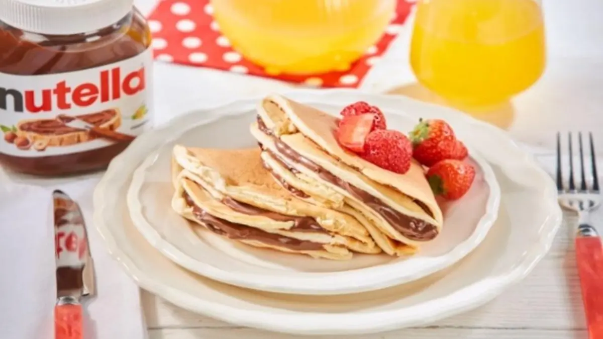 crepes con fresas