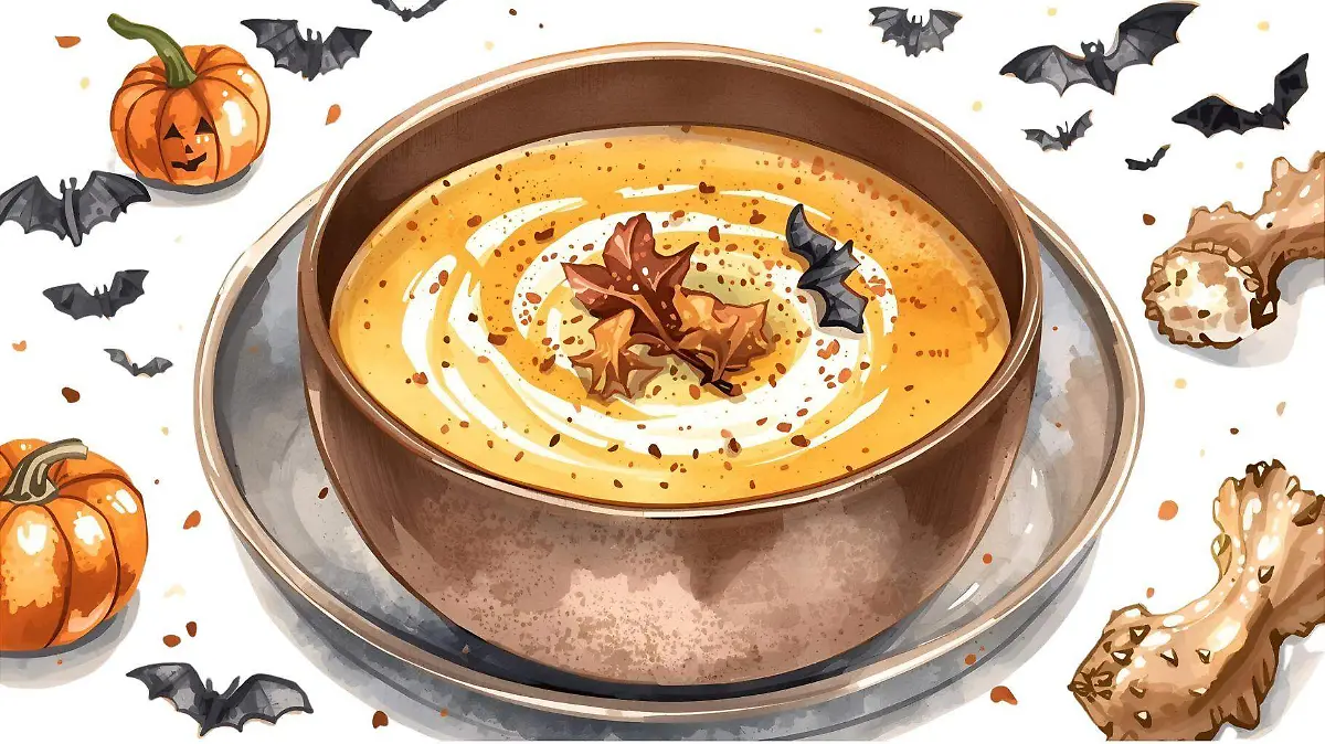 La crema de calabaza con jengibre y leche de coco es una receta tibia y reconfortante, perfecta para las noches frías.