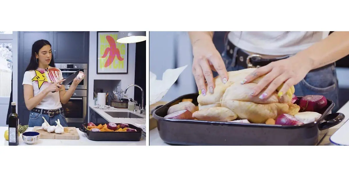 Pollo asado saliendo del horno, con piel crujiente y jugos naturales que se concentran durante el reposo.