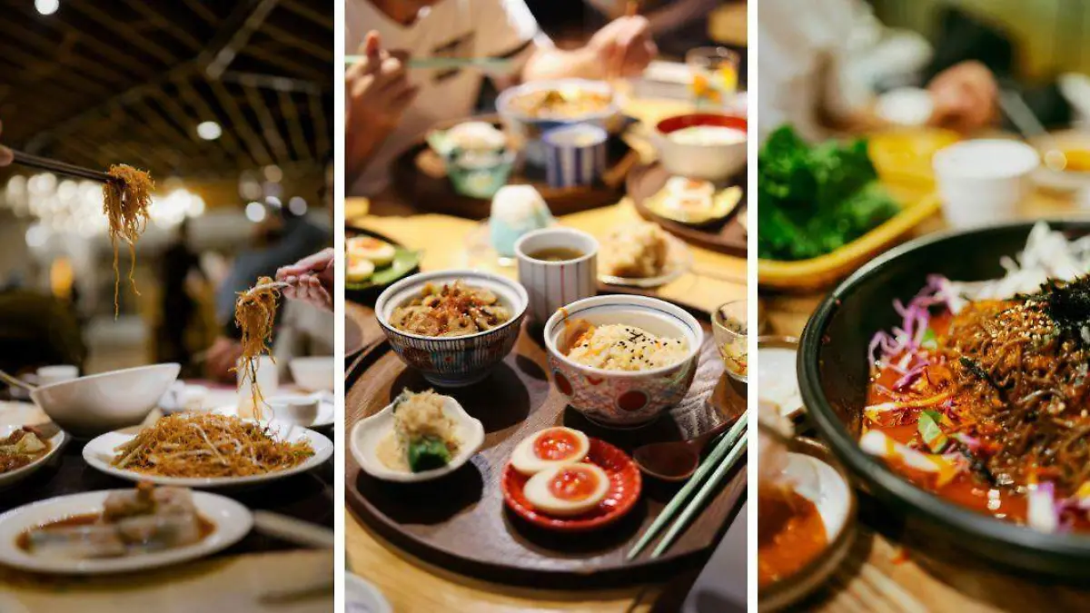 Comida china, japonesa y coreana