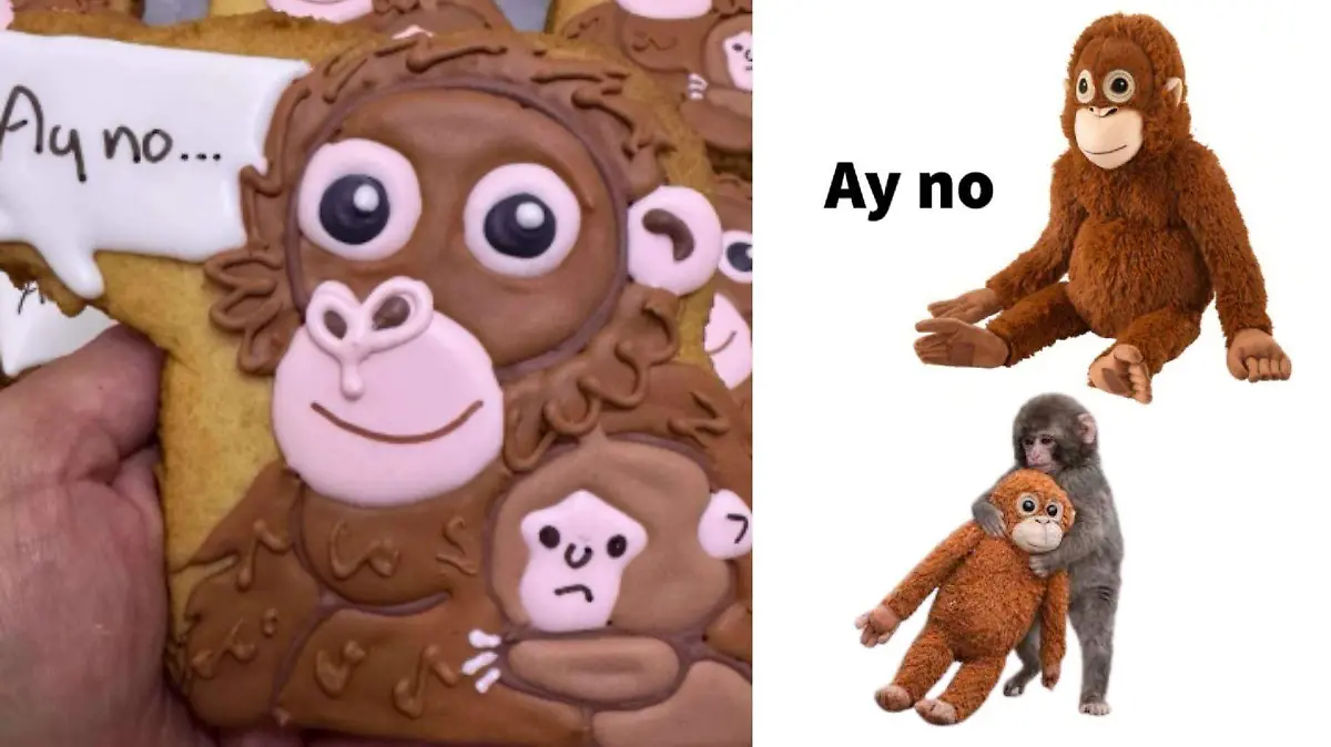 Las galletas “Punch y Lupe” reinterpretan la escena viral en formato de mantequilla decorada con glasé real.