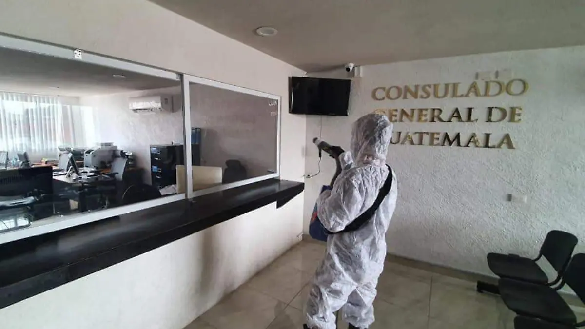 consulado, guatemala, desinfeccion