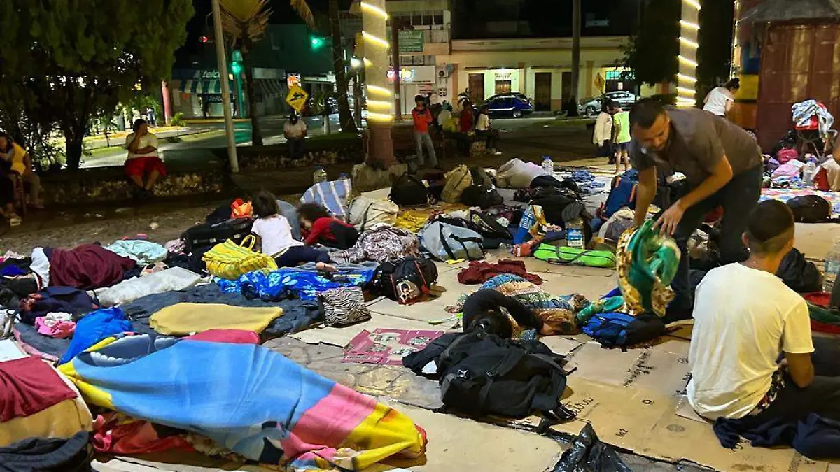 migrantes durmiendo en el bicentenario 