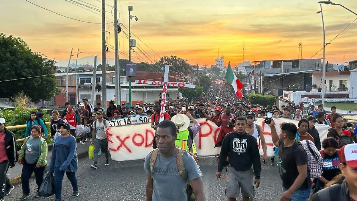 migrantes en caravana