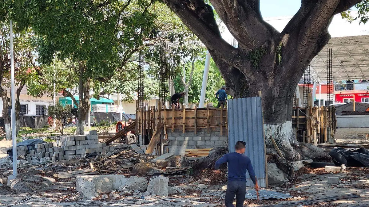 construcción del parque