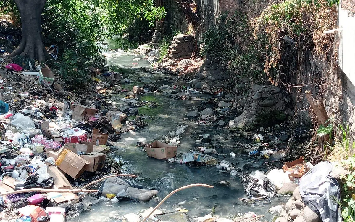 río contaminado en Tapachula