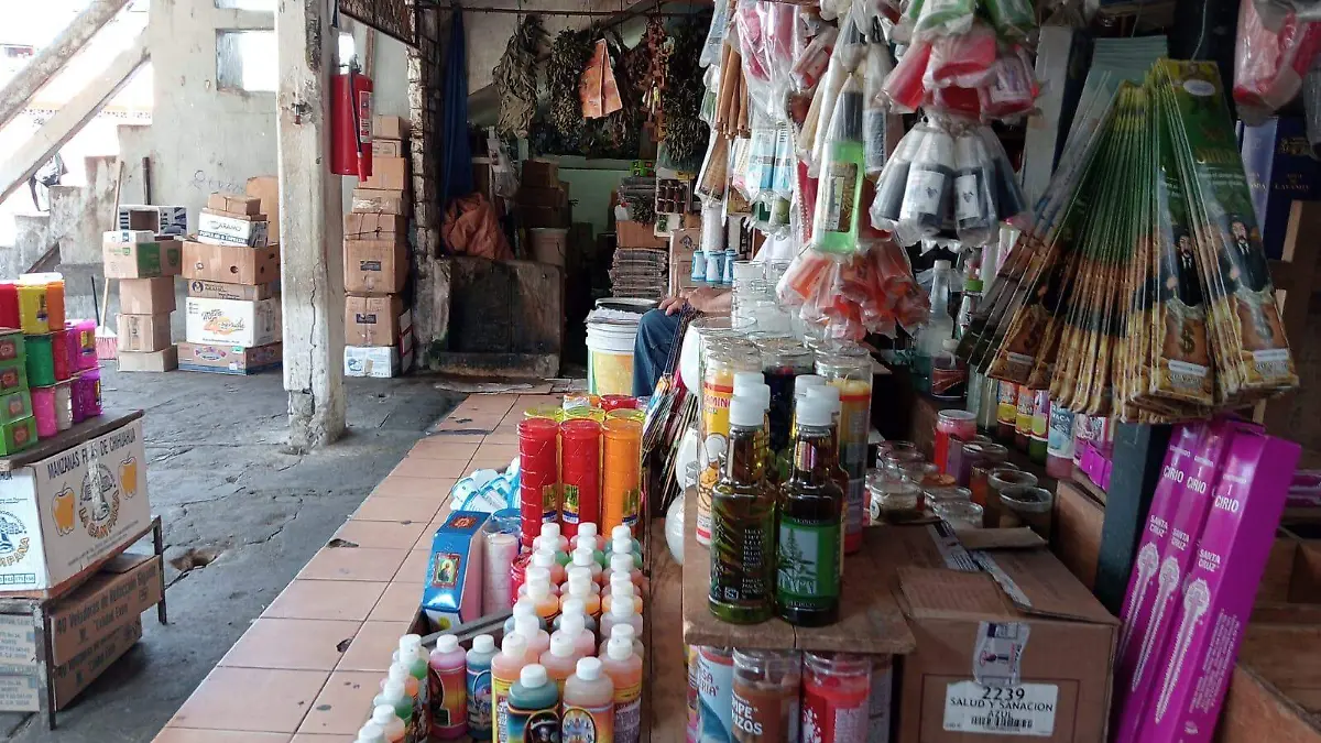 venta de productos esotéricos en el mercado