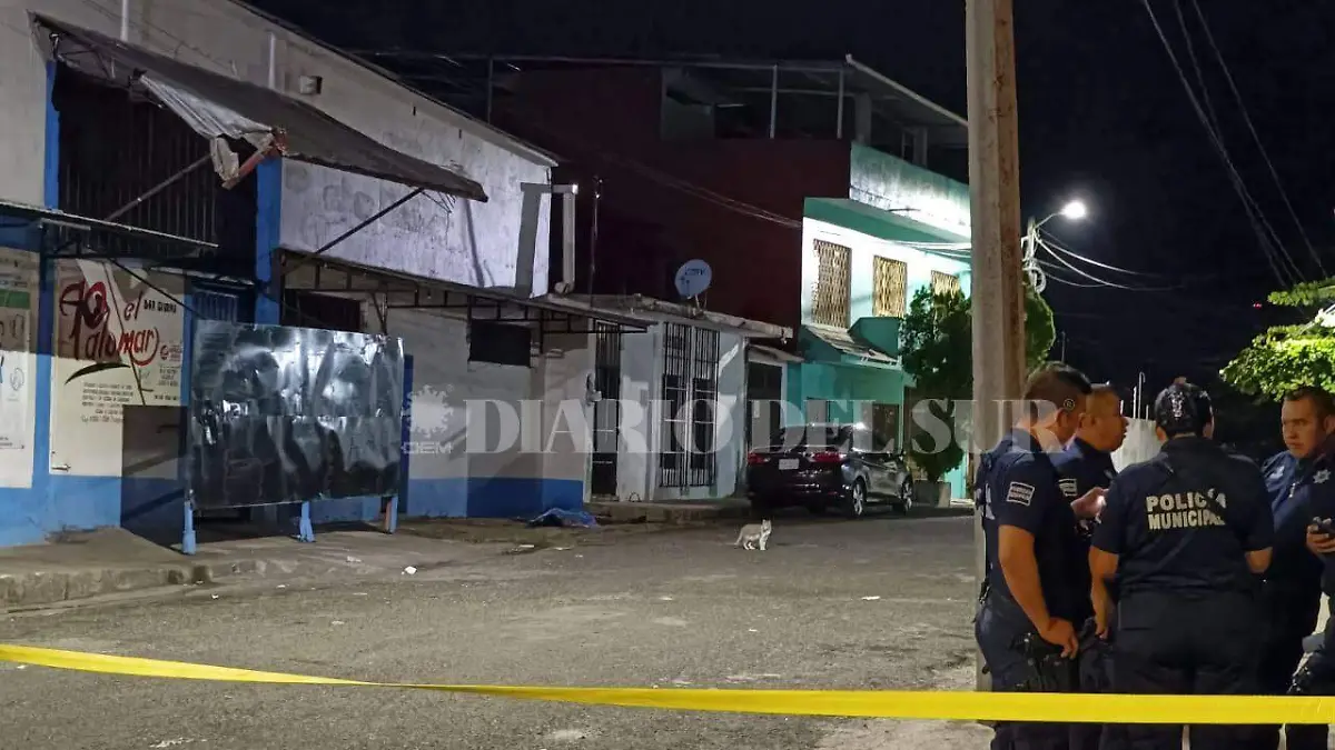 zona acordonada por policias