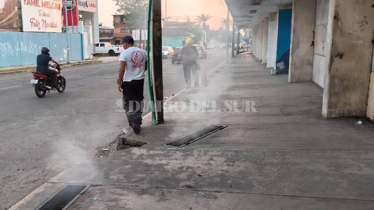 incendio en alcantarilla