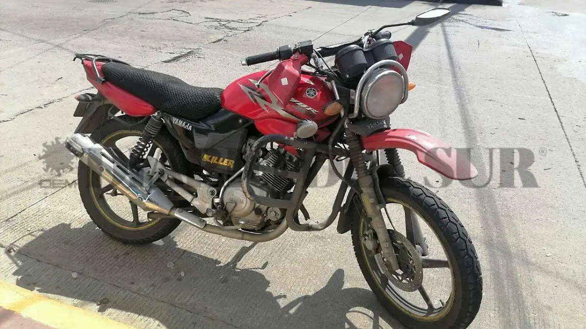 motocicleta en choque 