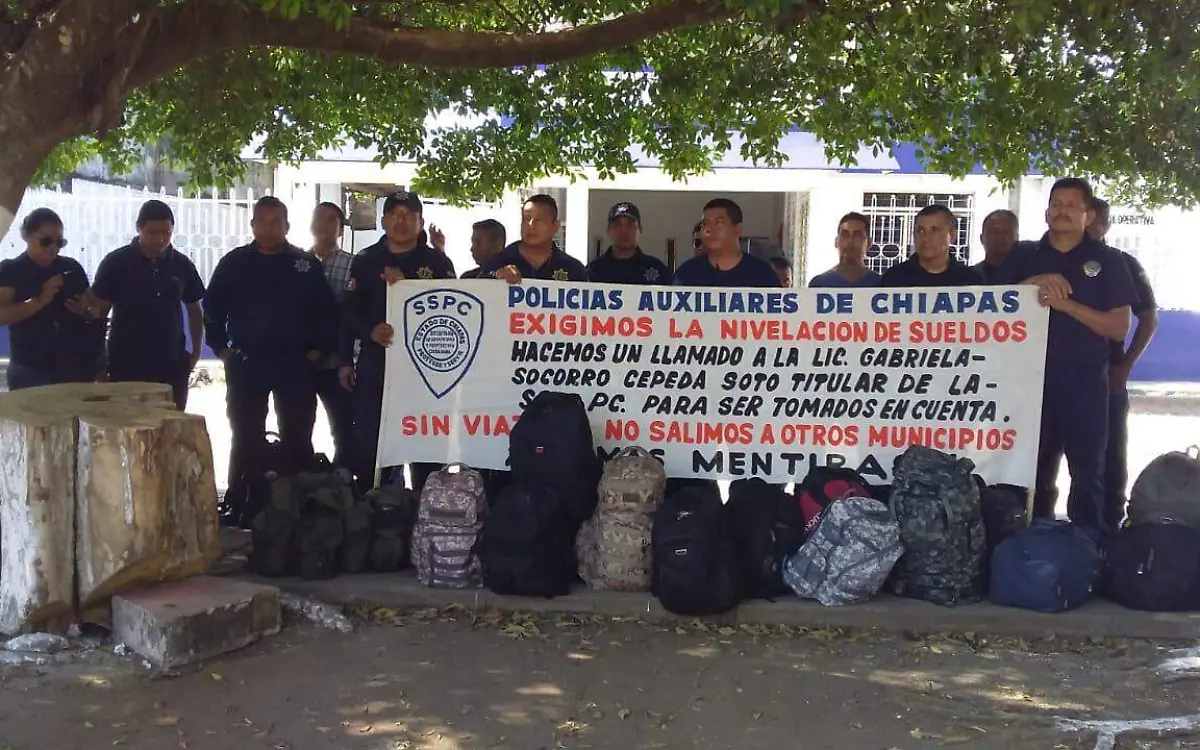 policias salario, protesta