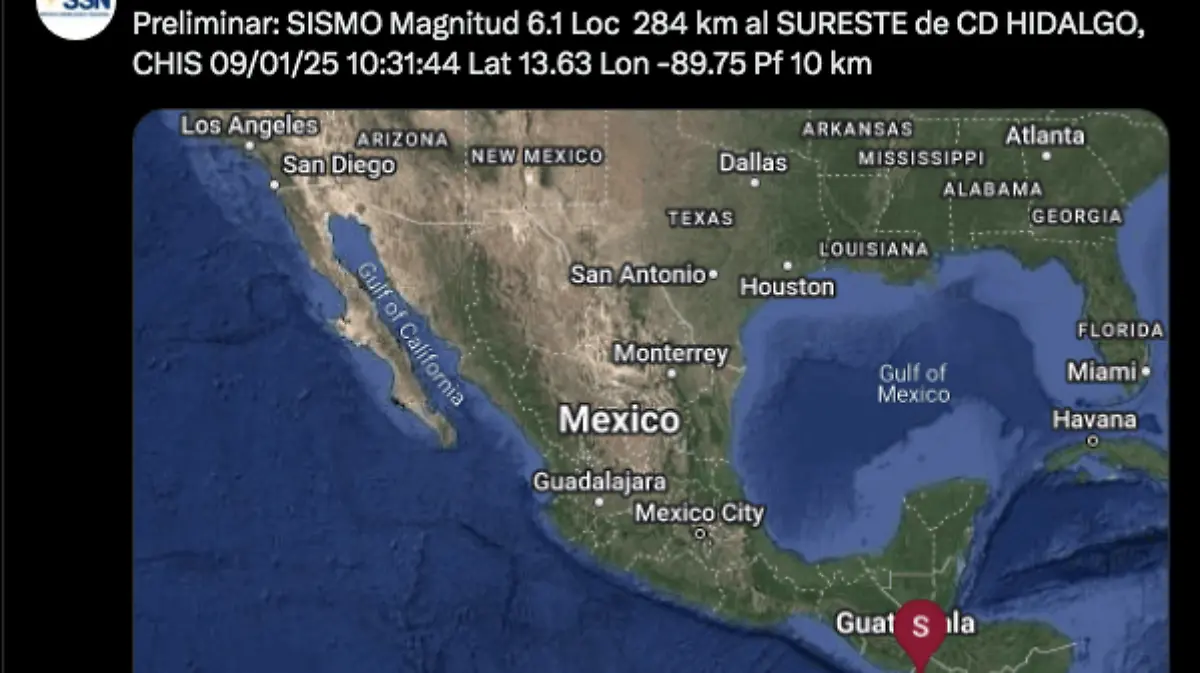 Preliminar sismo