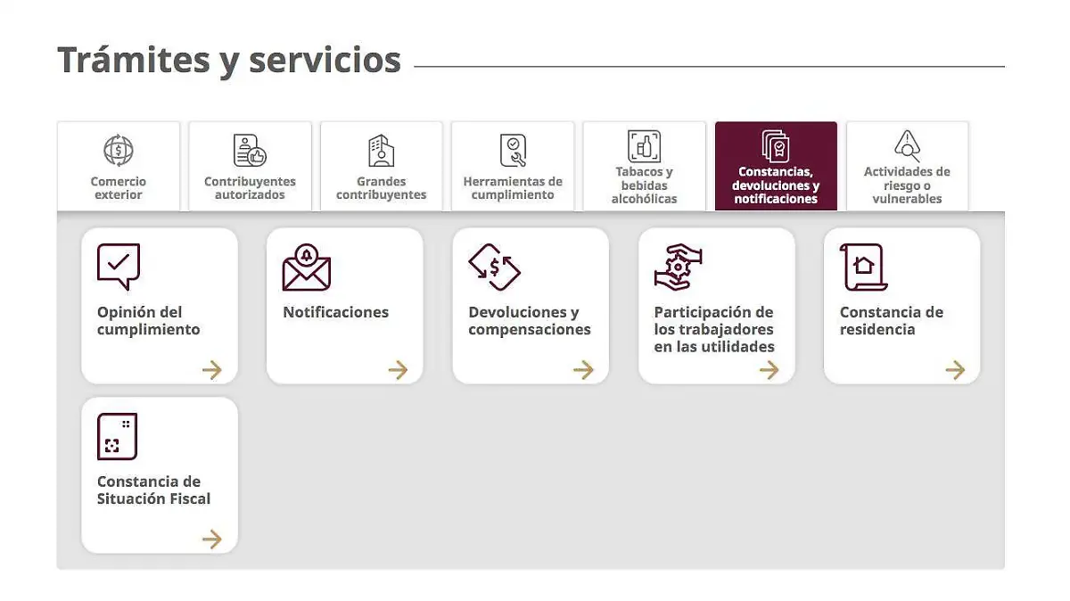 SAT trámites y servicios