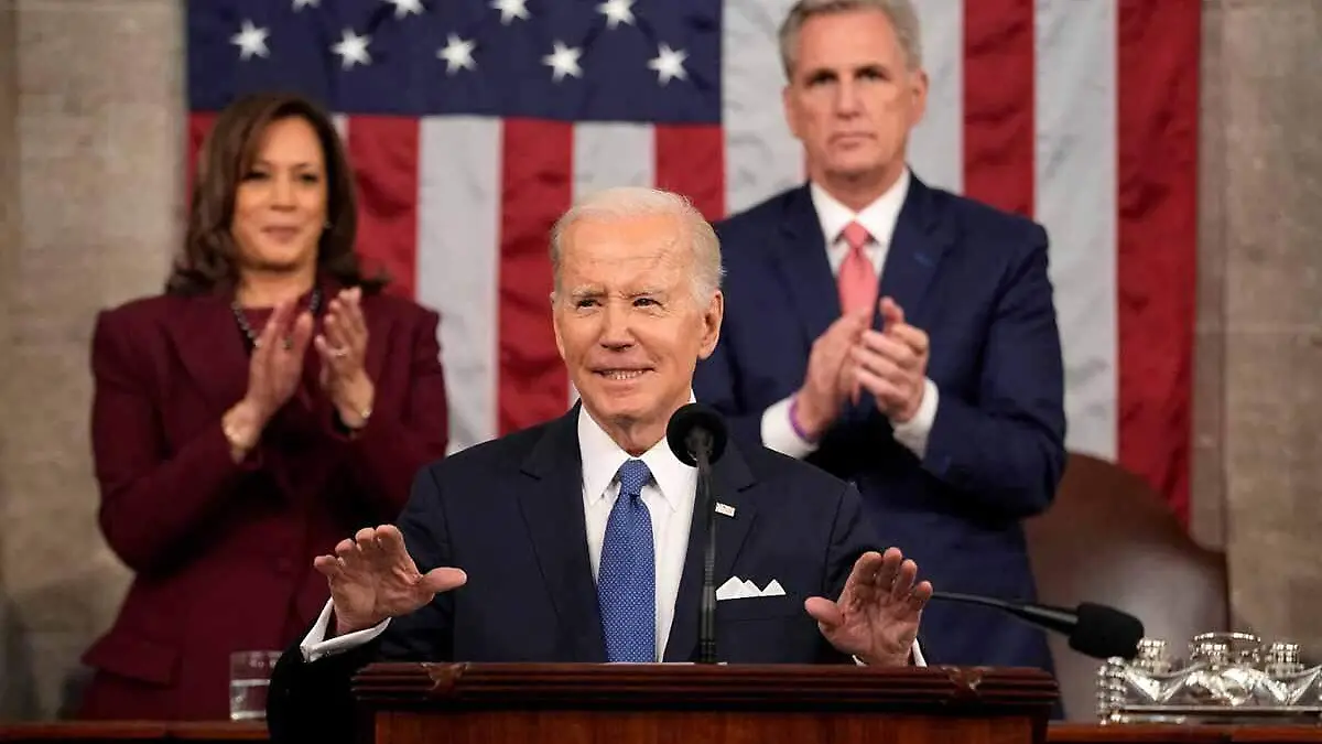 Joe Biden en su discurso de la Unión