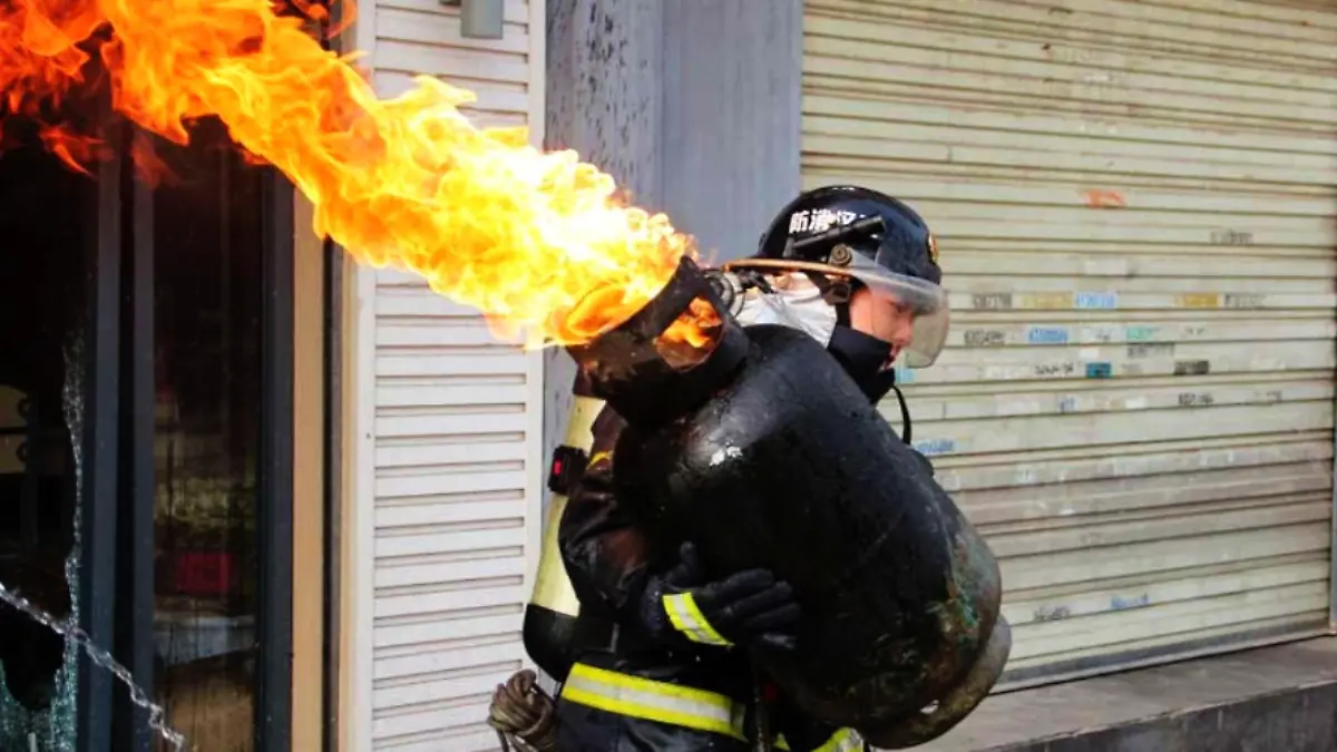 cilindro incendiado