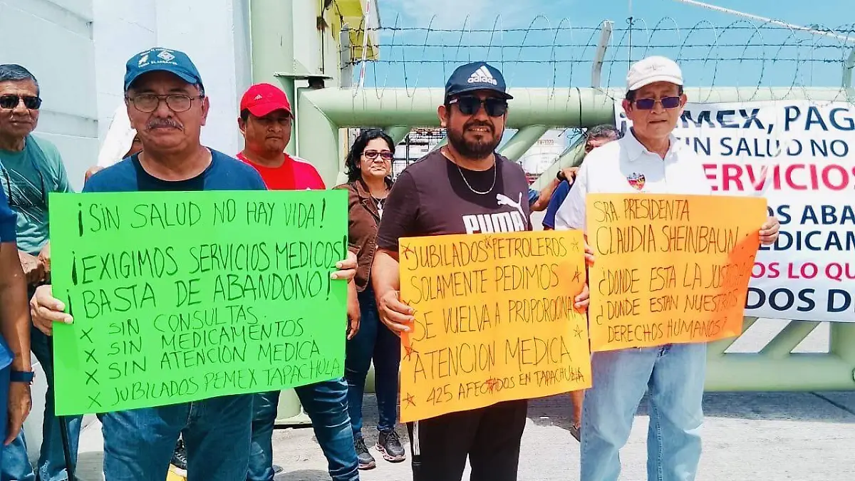 Protesta jubilados y pensionados PEMEX
