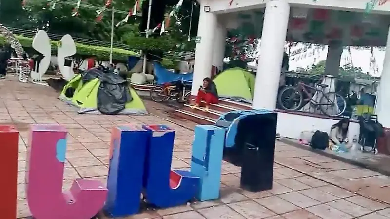 Caravana migrante en Pijijiapan