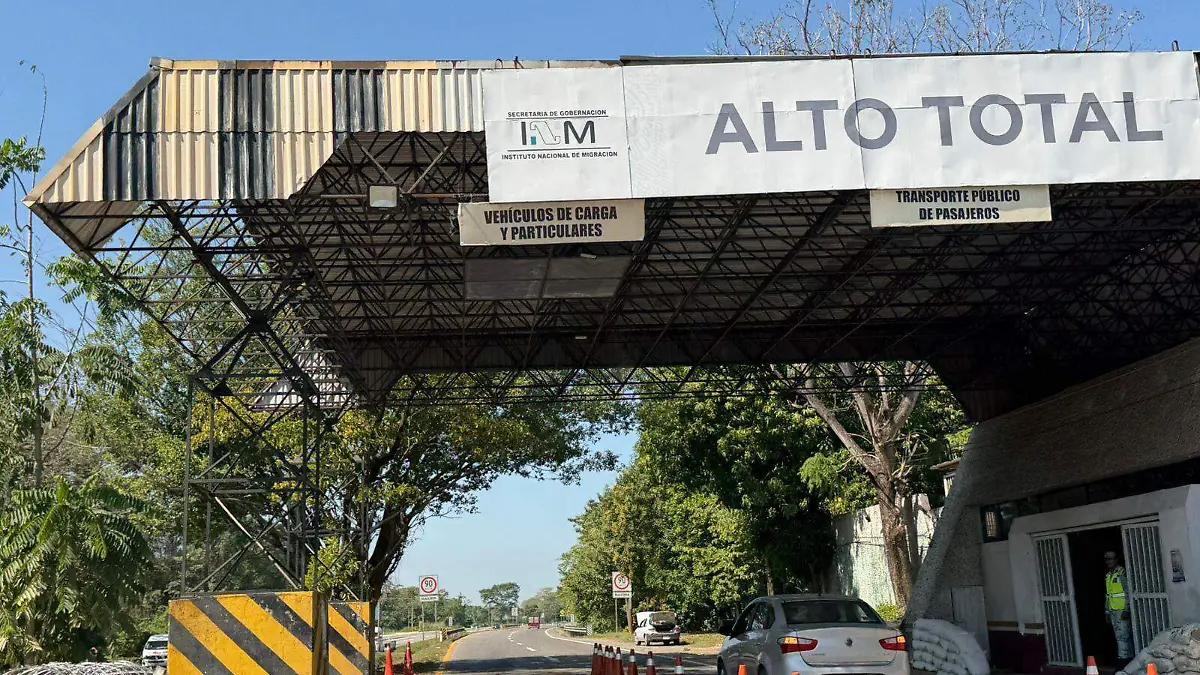 Caseta migración paso migrante Chiapas