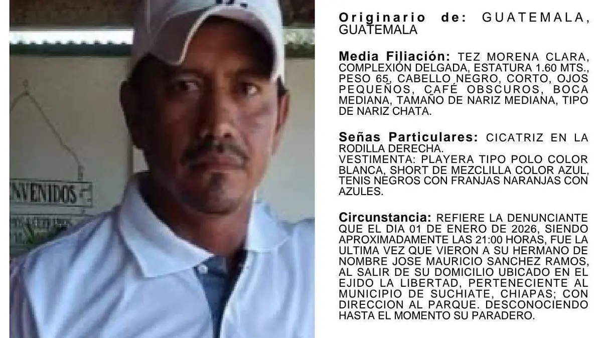 Guatemalteco perdido 