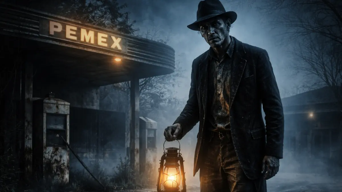 Espectro en estación de Pemex abandonada