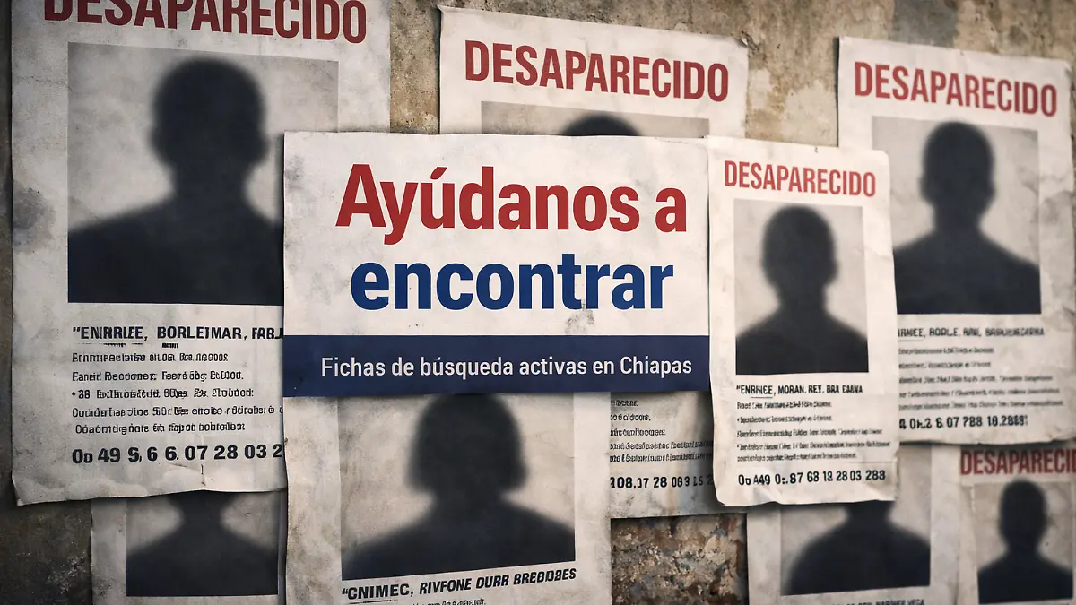 Carteles de búsqueda en Chiapas