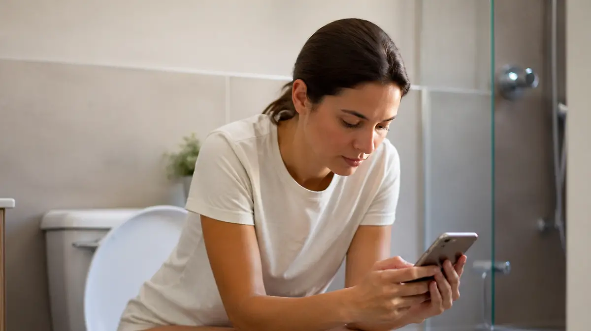 uso del cel en el baño