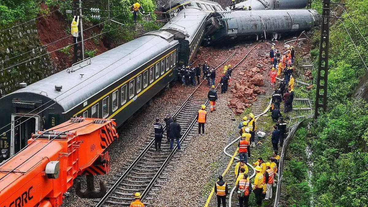 descarrillamiento tren china