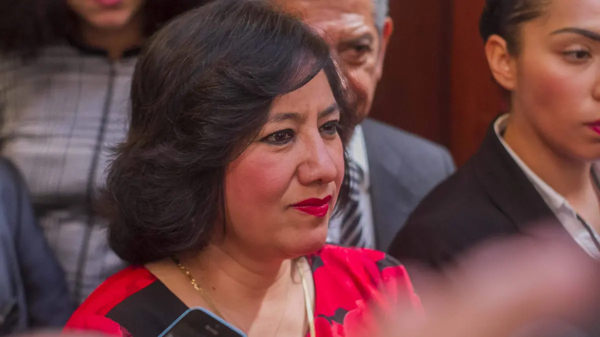 Irma Erendira Sandoval Ballesteros, titular de la Secretaria de la Funcion Publica (SFP).  Foto Cesar Ortiz.