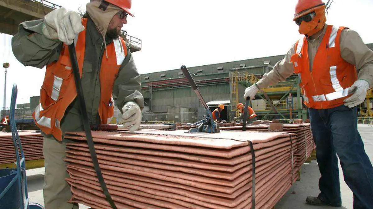 Exportación de cobre en Chile