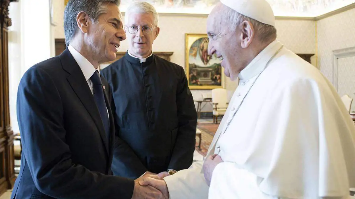 Papa Francisco y Antony Blinken