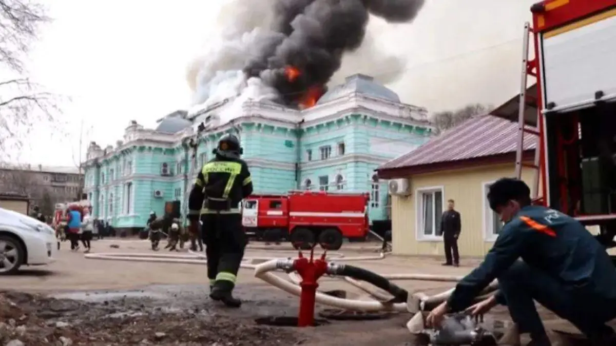 Incendio Hospital-AFP