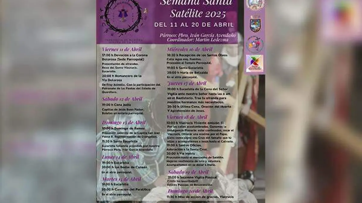 Calendario Semana Santa