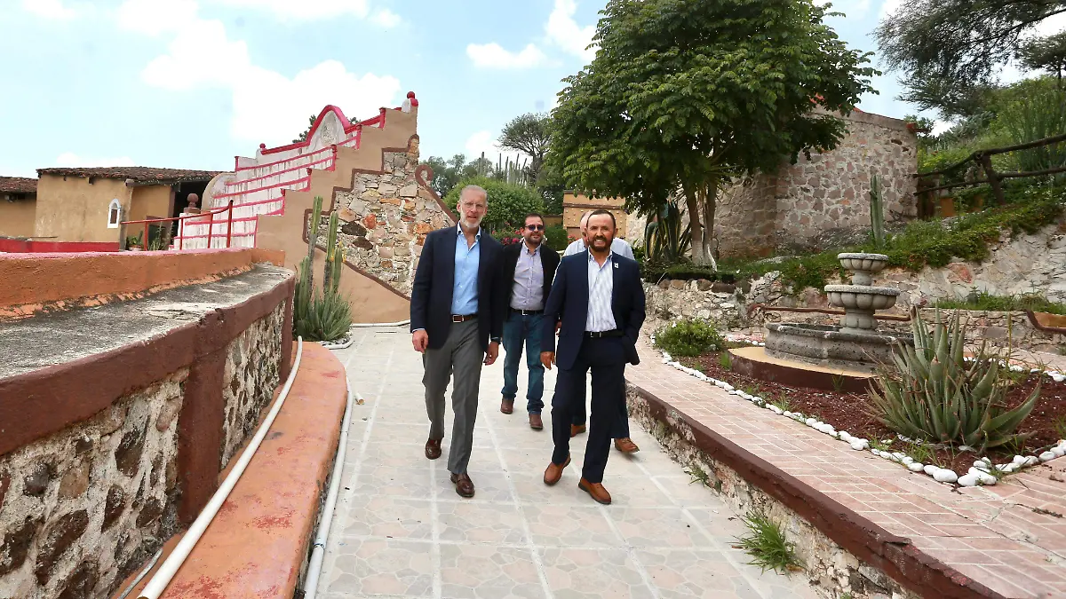Marco Antonio del Prete y Edgardo Cabrera durante la reunión