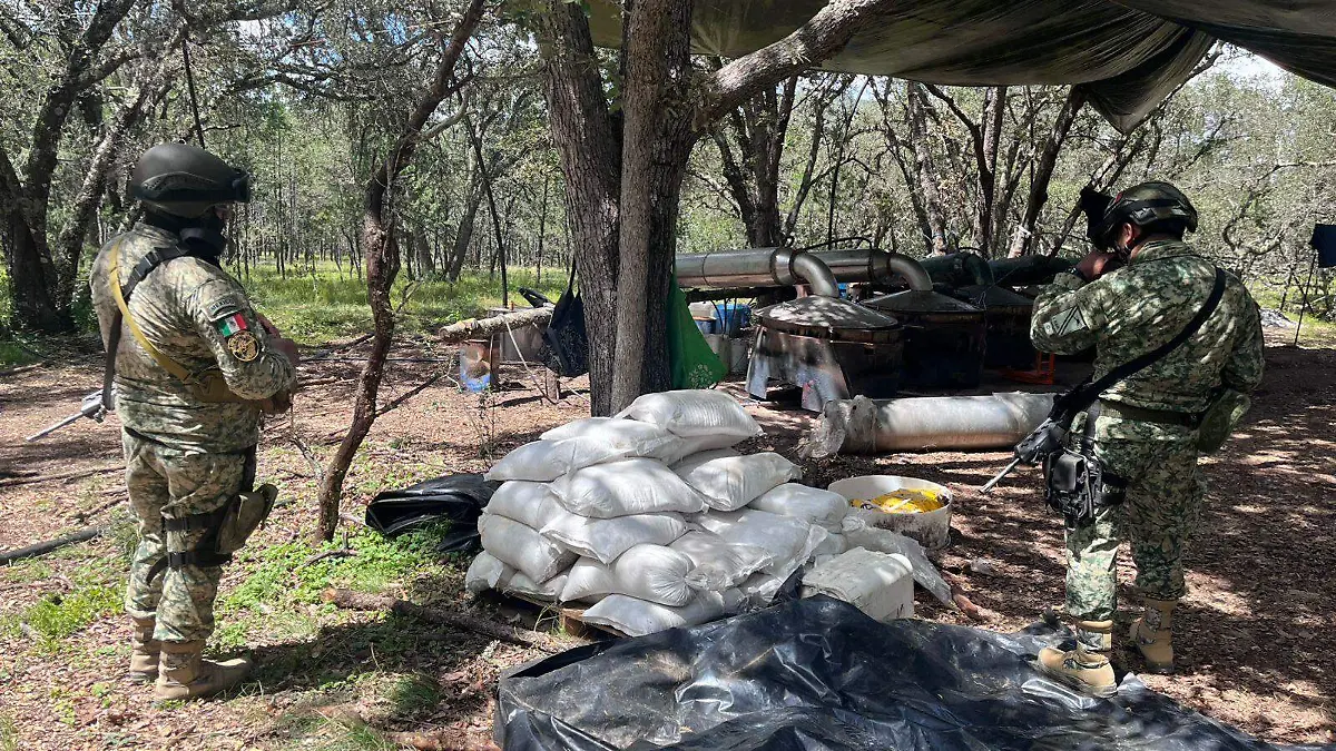 Desmantelan narcolaboratorio