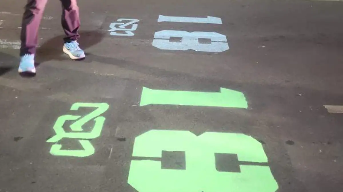 Las distancias de 21K es de color verde y la de 42K, es color azul