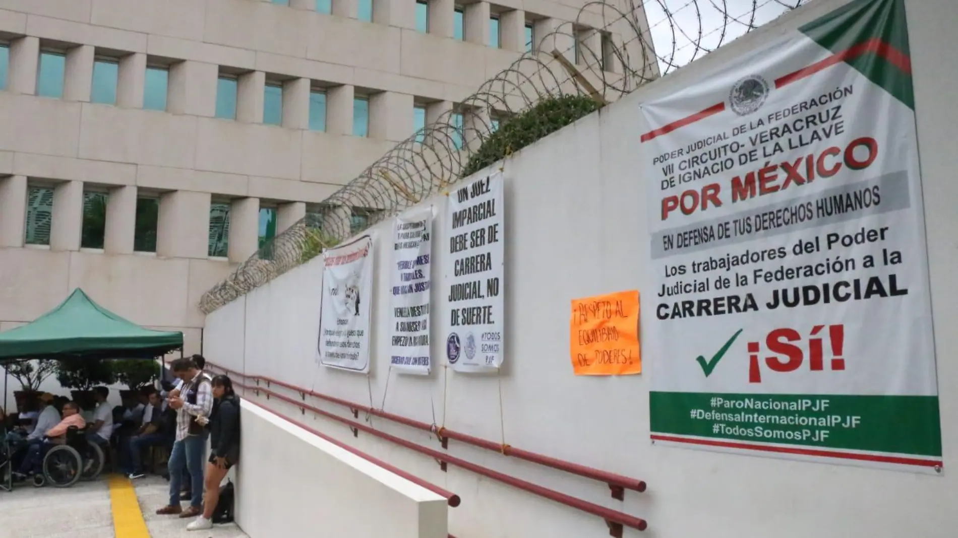 Protesta trabajadores del Poder Judicial de la Federación 