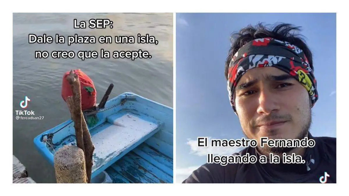 Docente viaja en lancha