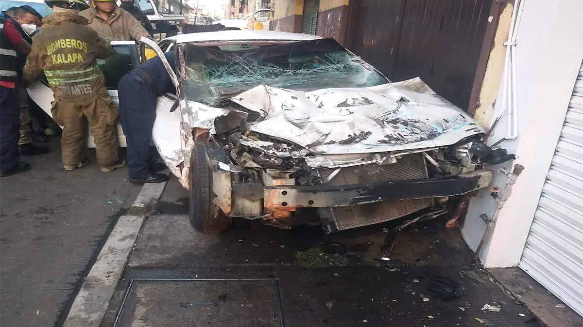 Accidente en centro de Xalapa